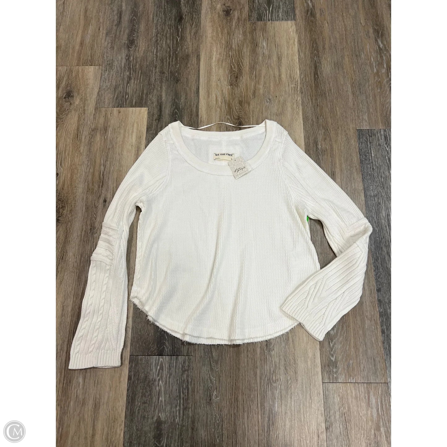 Top Long Sleeve By We The Free In Ivory, Size: S