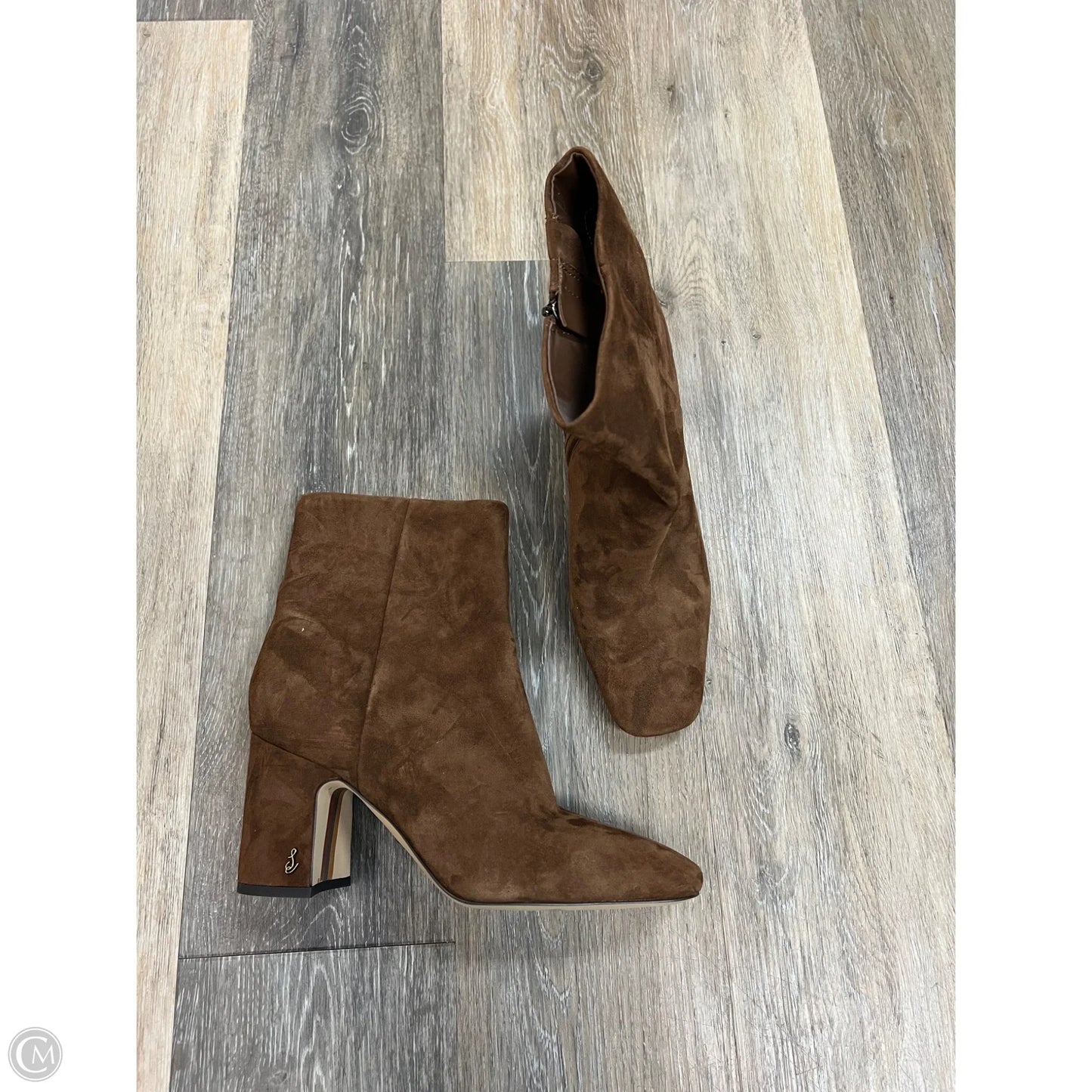 Boots Ankle Heels By Sam Edelman In Brown, Size: 9