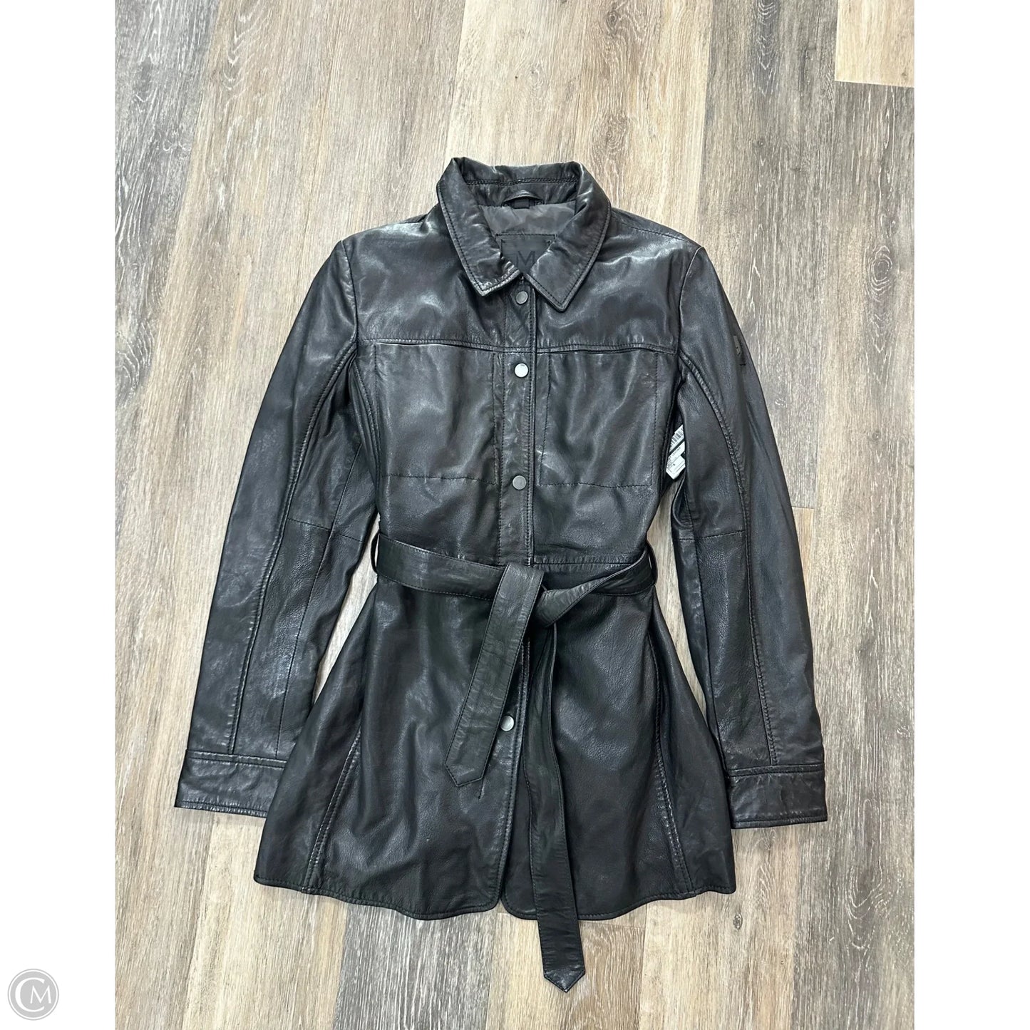 Jacket Leather By Mauritius In Black, Size: 6