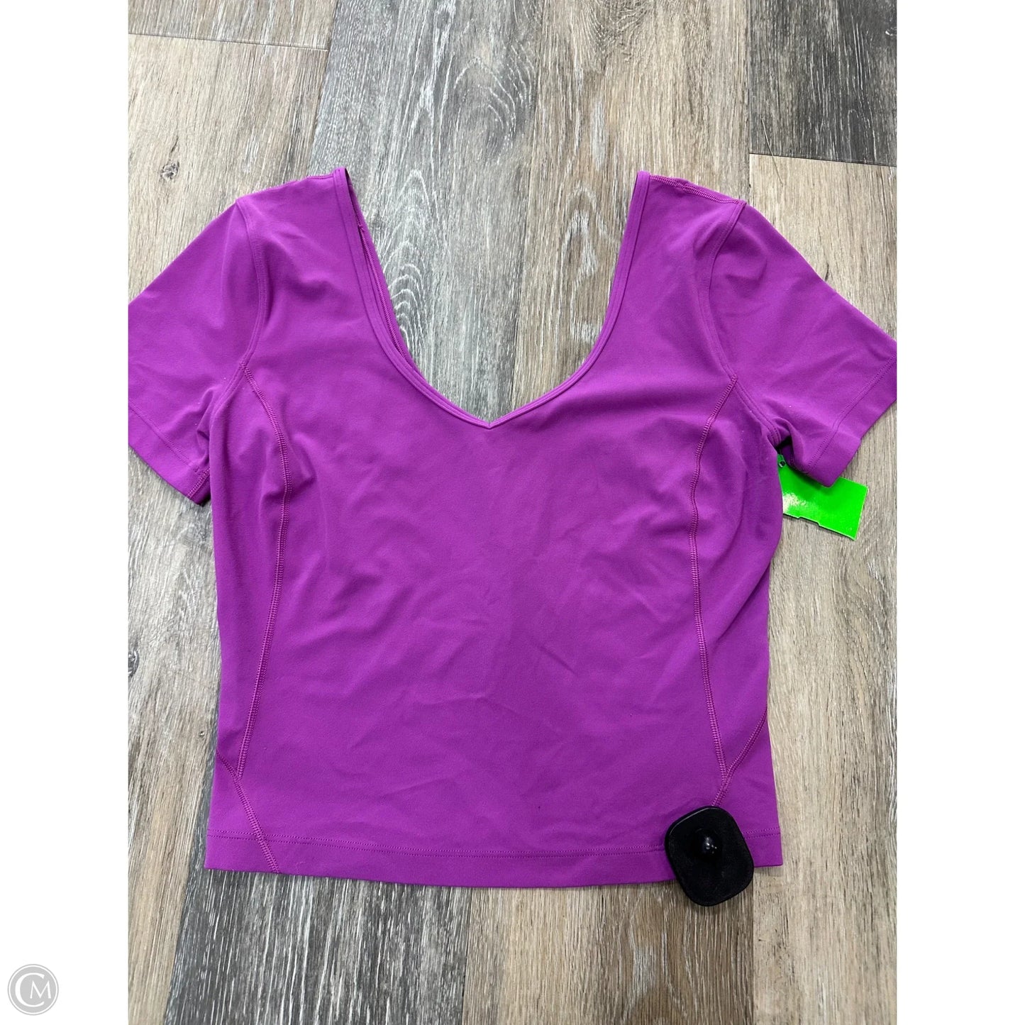 Athletic Top Short Sleeve By Lululemon In Purple, Size: 4
