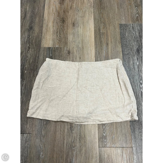 Skort Linen By Abercrombie And Fitch In Tan, Size: M