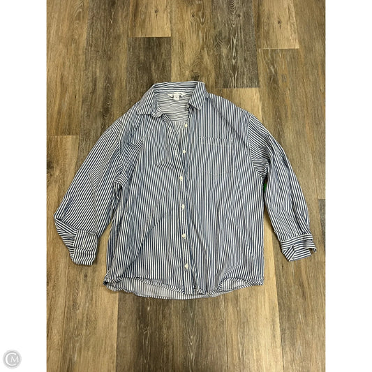 -Blouse Long Sleeve By Old Navy In Striped Pattern, Size: S