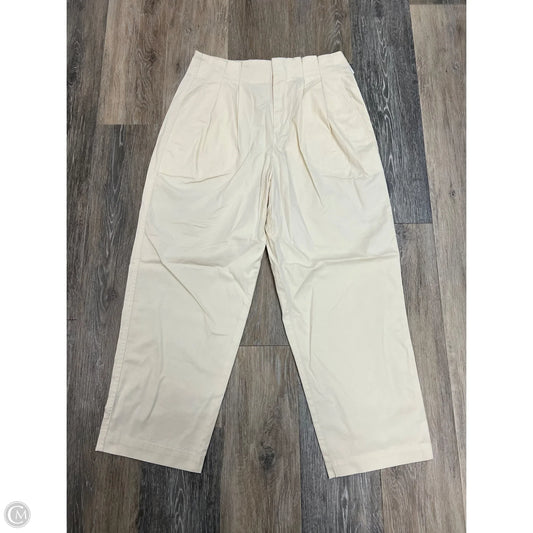 Pants Cropped By Abercrombie And Fitch In Cream, Size: 6p