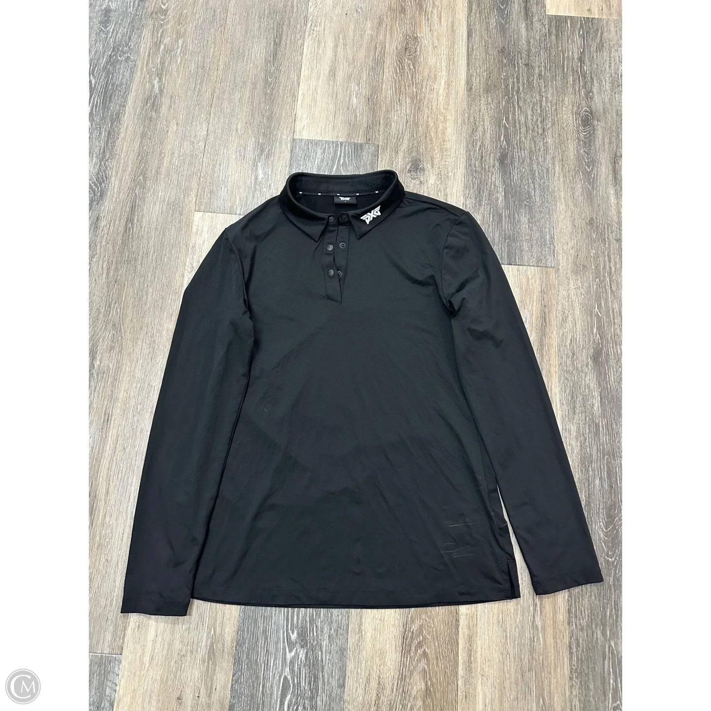 Athletic Top Long Sleeve Collar By PXG In Black, Size: L