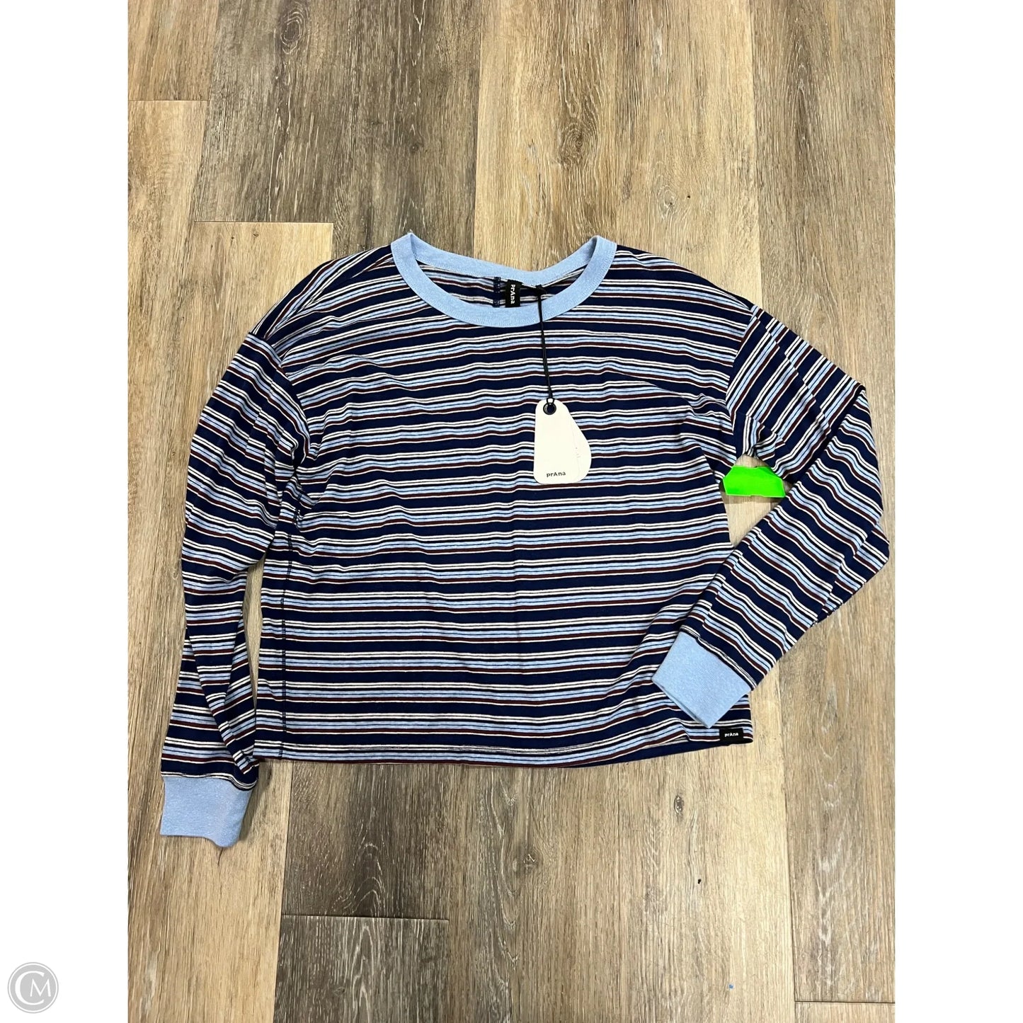Top Long Sleeve By Prana In Striped Pattern, Size: S