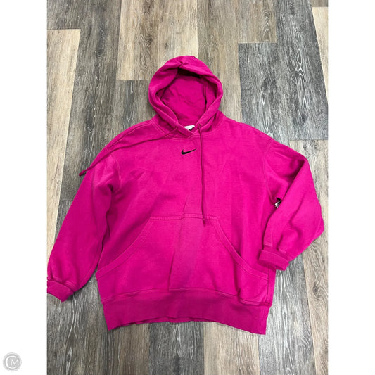 Athletic Sweatshirt Hoodie By Nike Apparel In Pink, Size: S