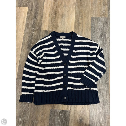 Sweater Cardigan By J. Crew In Striped Pattern, Size: S
