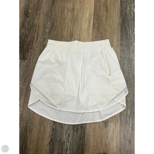 Athletic Skort By Lululemon In White, Size: 6