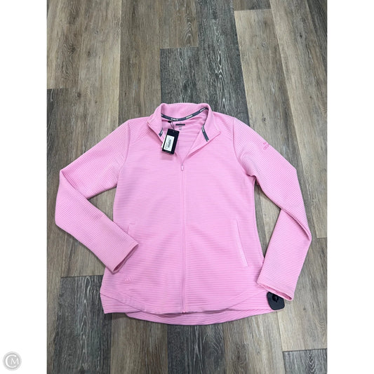 Athletic Sweatshirt Collar By Adidas In Pink, Size: M