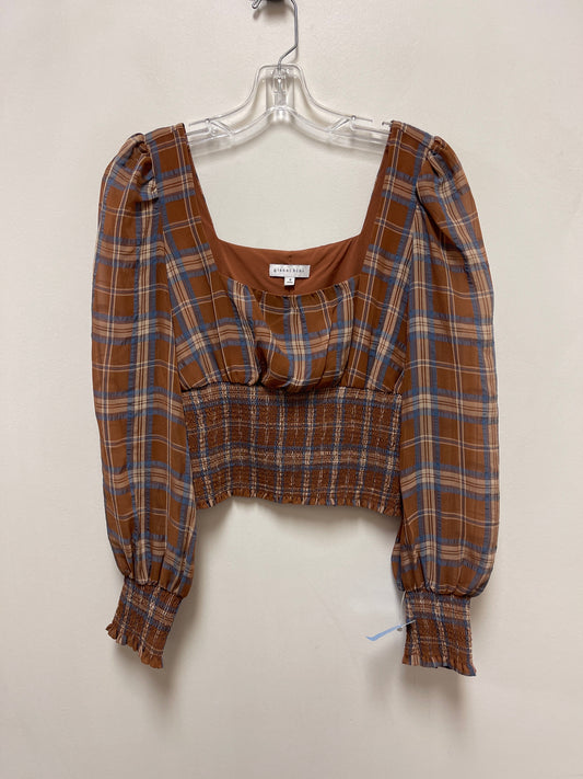 Top Long Sleeve By Gianni Bini In Bronze, Size: Xs