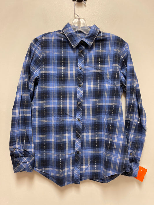 Blouse Long Sleeve By Banana Republic In Blue, Size: S