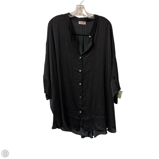 Blouse Long Sleeve By Gigio In Black, Size: 1x