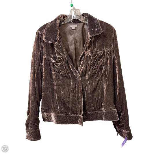 Jacket Moto By J. Jill In Brown, Size: Xs