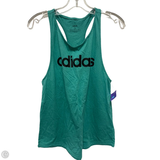 Athletic Tank Top By Adidas In Green, Size: S