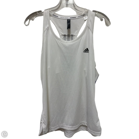 Athletic Tank Top By Adidas In White, Size: M