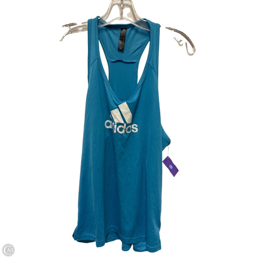 Athletic Tank Top By Adidas In Blue, Size: M
