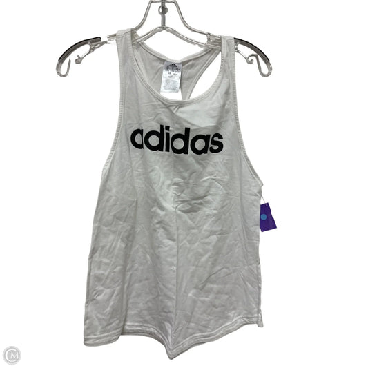 Athletic Tank Top By Adidas In White, Size: M