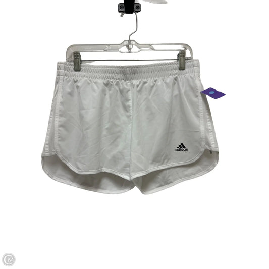 Athletic Shorts By Adidas In White, Size: M