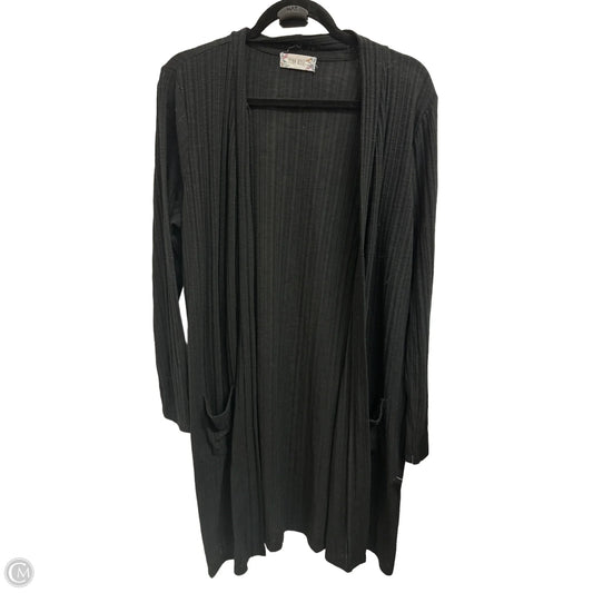 Sweater Cardigan By Pink Rose In Black, Size: Xl