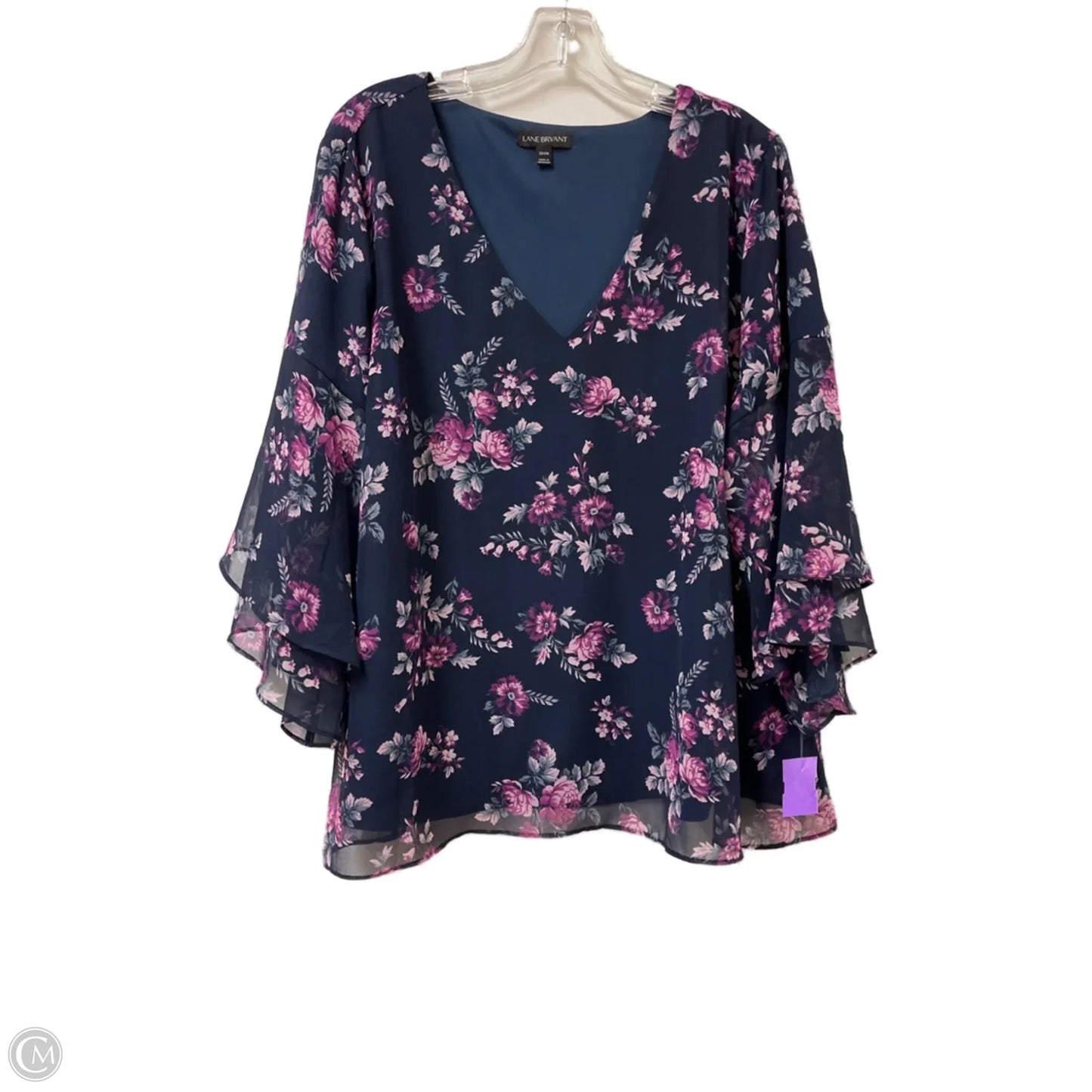 Top Long Sleeve By Lane Bryant In Floral Print, Size: 3x