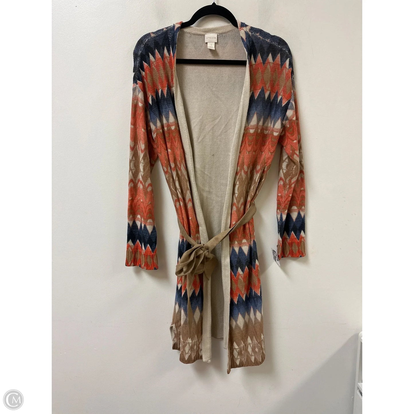 Sweater Cardigan By Chicos In Multi-colored, Size: M