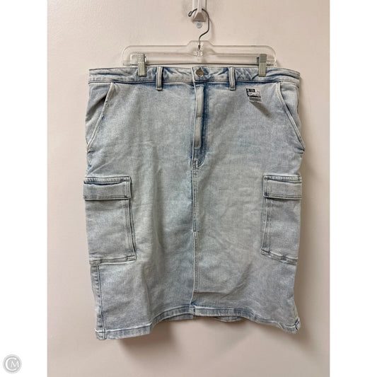 Skirt Mini & Short By Risen In Blue Denim, Size: 3x