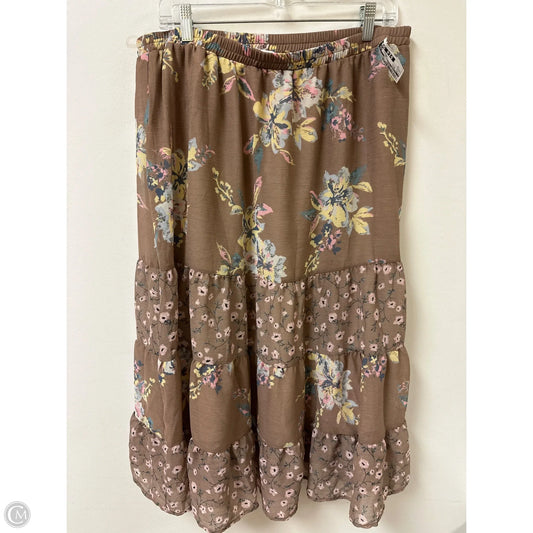 Skirt Maxi By Clothes Mentor In Floral Print, Size: 2x
