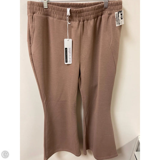 Pants Lounge By Clothes Mentor In Taupe, Size: 2x