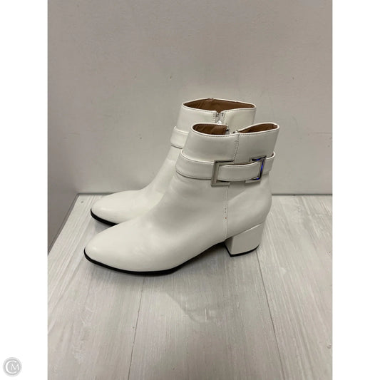 Boots Ankle Heels By Aerosoles In White, Size: 10