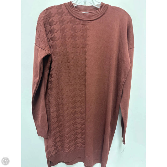 Dress Casual Midi By Clothes Mentor In Brown, Size: L