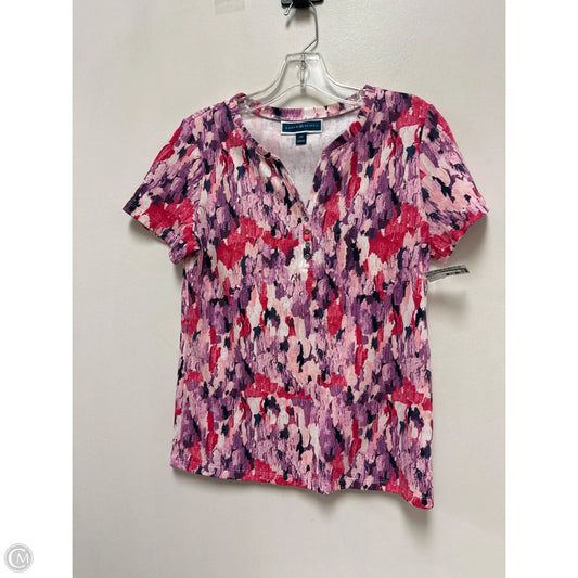 Top Short Sleeve By Karen Scott In Multi-colored, Size: Xs