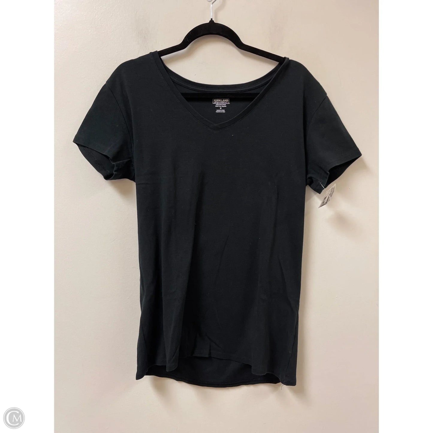 Top Short Sleeve Basic By Kirkland In Black, Size: 1x
