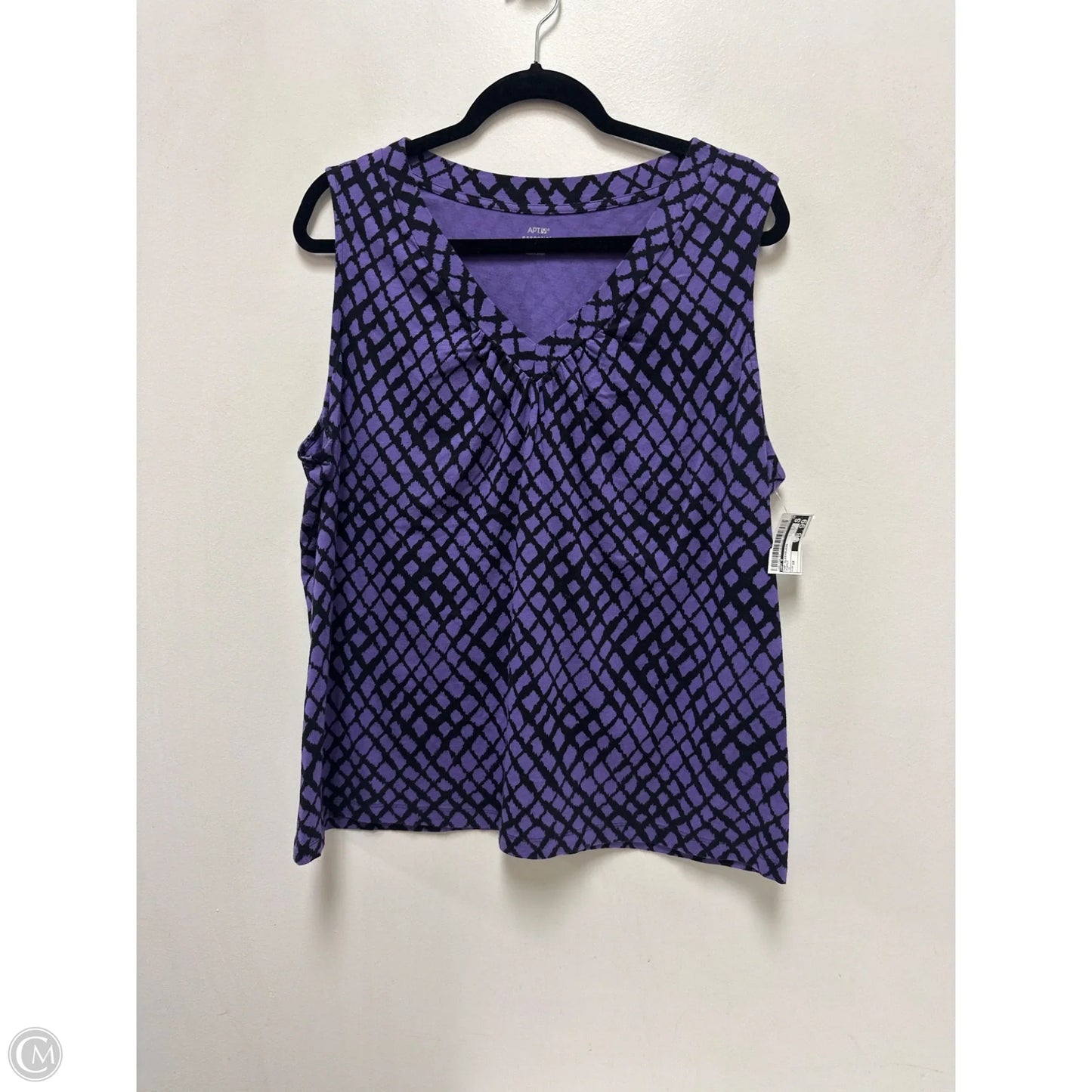 Top Sleeveless By Apt 9 In Purple, Size: 1x