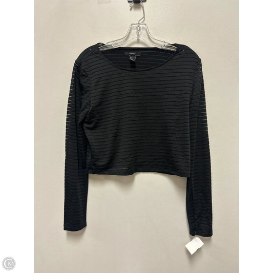 Top Long Sleeve By Forever 21 In Black, Size: M