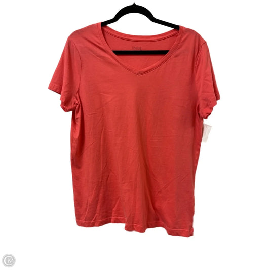 Top Short Sleeve Basic By Time And Tru In Orange, Size: L