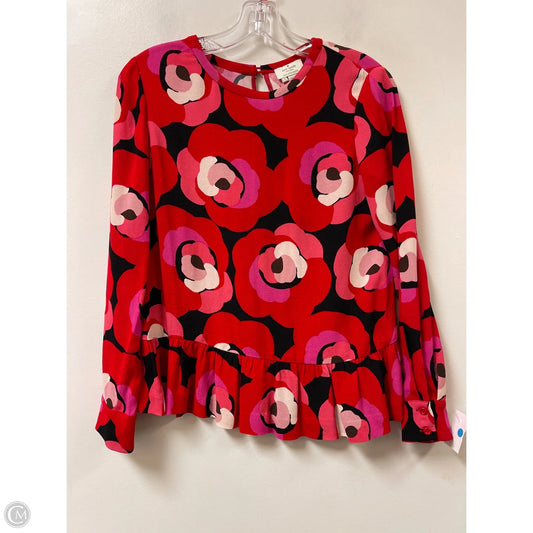 Top Long Sleeve Designer By Kate Spade In Red, Size: Xs