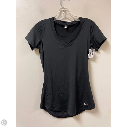 Athletic Top Short Sleeve By Under Armour In Black, Size: Xs