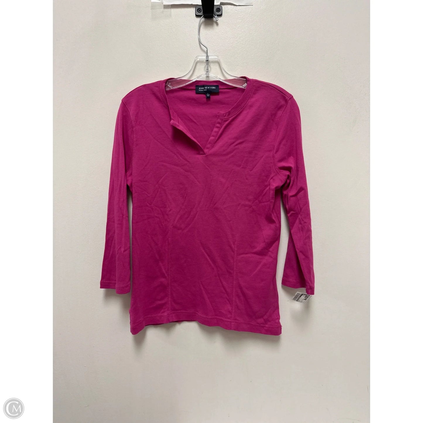 Top Long Sleeve By Jones New York In Pink, Size: L
