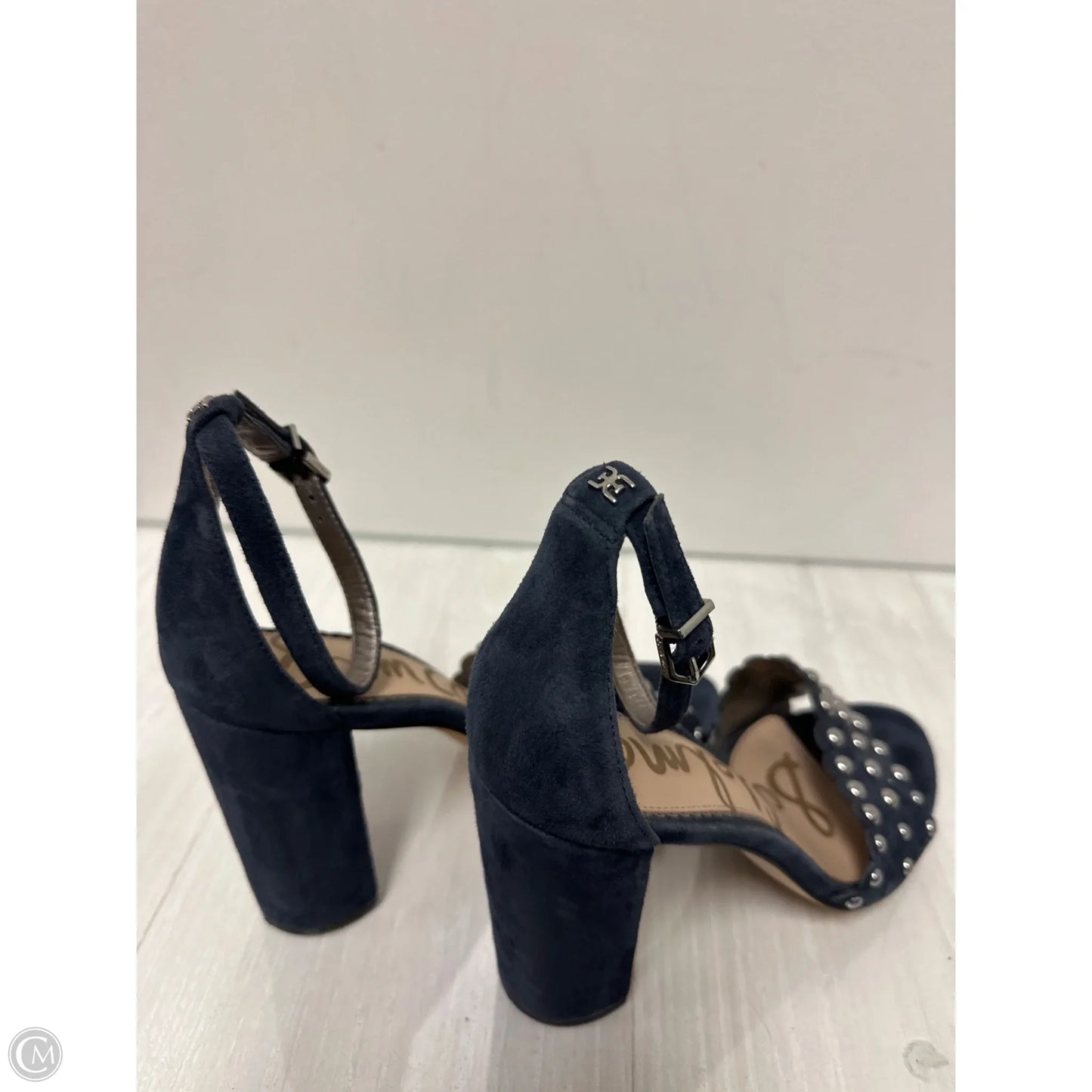 Sandals Heels Block By Sam Edelman In Navy, Size: 8.5