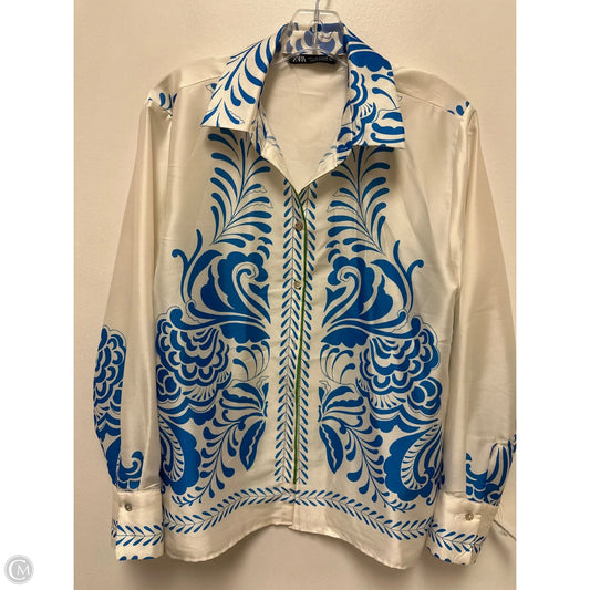 Kimono By Zara In Blue & White, Size: S
