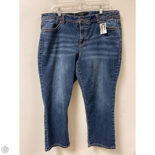 Jeans Cropped By Nine West In Blue Denim, Size: 16