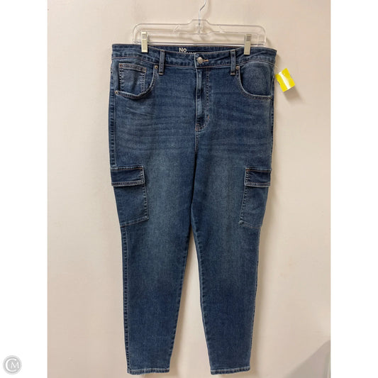 Jeans Skinny By No Boundaries In Blue Denim, Size: 16