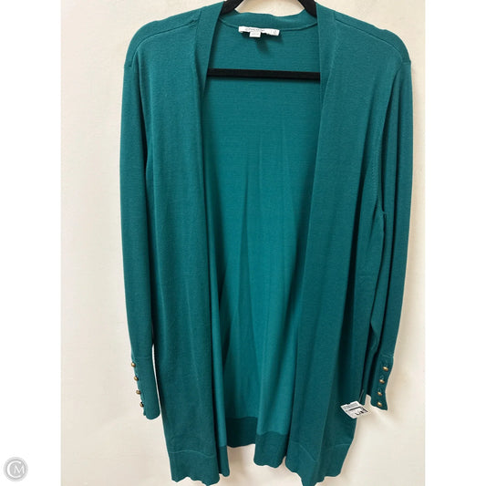Sweater Cardigan By Chicos In Green, Size: Xl