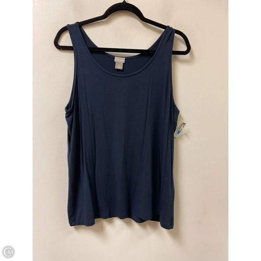 Top Sleeveless By Chicos In Navy, Size: L