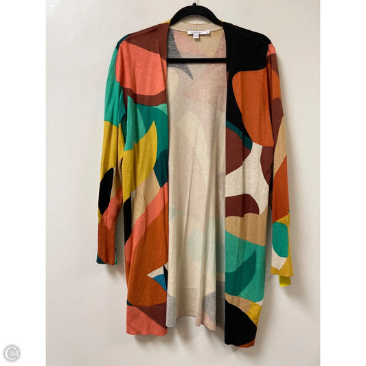 Sweater Cardigan By Chicos In Multi-colored, Size: Xl