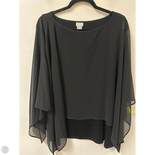 Top Short Sleeve By Chicos In Black, Size: Xl