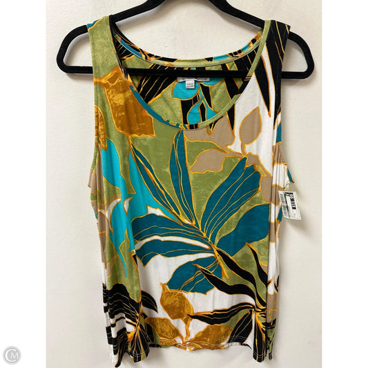 Top Sleeveless By Chicos In Multi-colored, Size: Xl