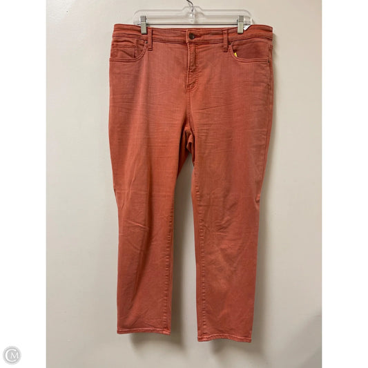 Jeans Straight By Chicos In Orange, Size: 14