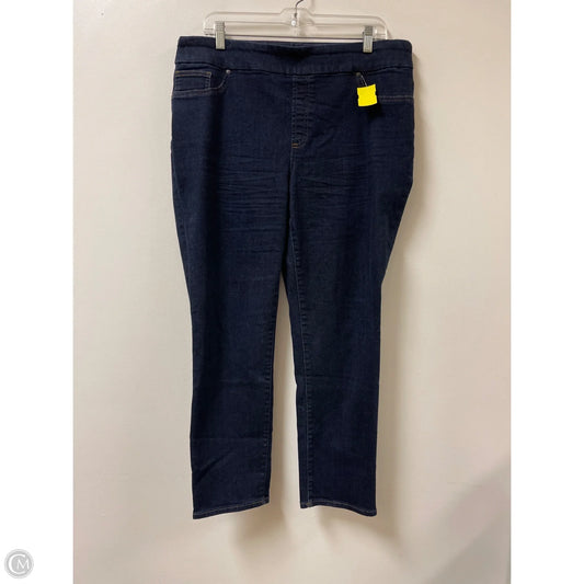 Jeans Cropped By Chicos In Blue Denim, Size: 14