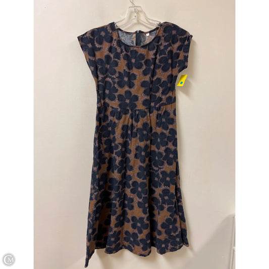 Dress Casual Midi By Clothes Mentor In Black & Brown, Size: S